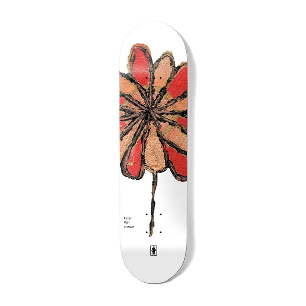 GIRL - TYLER PACHECO BLOOMING WR41 SKATEBOARD DECK. 8.375" X 31.75" AVAILABLE ONLINE AND IN STORE AT MOMENTUM SKATESHOP IN COTTESLOE, WESTERN AUSTRALIA.