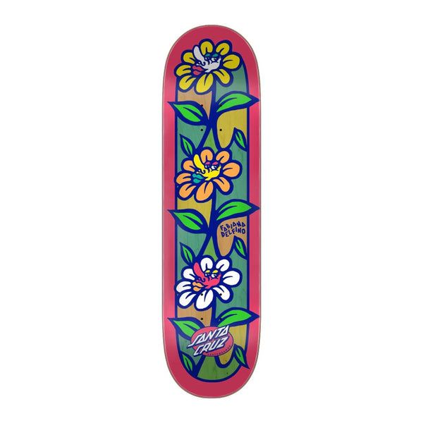 SANTA CRUZ X FABIANA DELFINO | FLOWER CREW VX SKATEBOARD DECK. 8.25" X 32.2" AVAILABLE ONLINE AND IN STORE AT MOMENTUM SKATESHOP IN COTTESLOE, WESTERN AUSTRALIA.