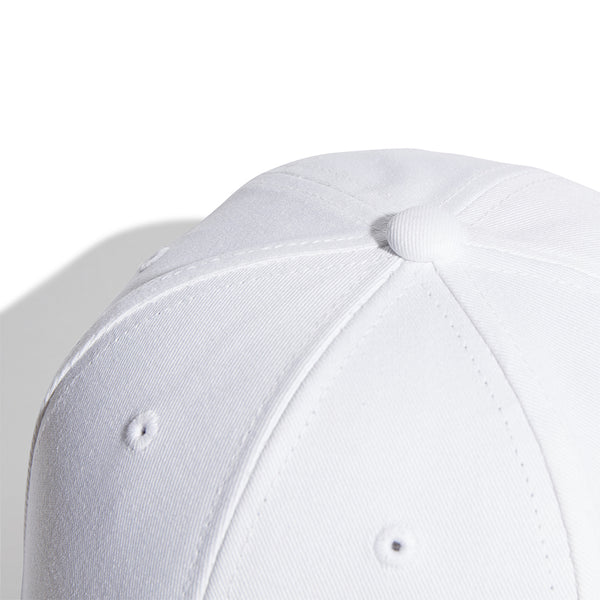 ADIDAS | CLASSIC SIX PANEL BASEBALL CAP. WHITE AVAILABLE ONLINE AND IN STORE AT MOMENTUM SKATESHOP IN COTTESLOE, WESTERN AUSTRALIA.