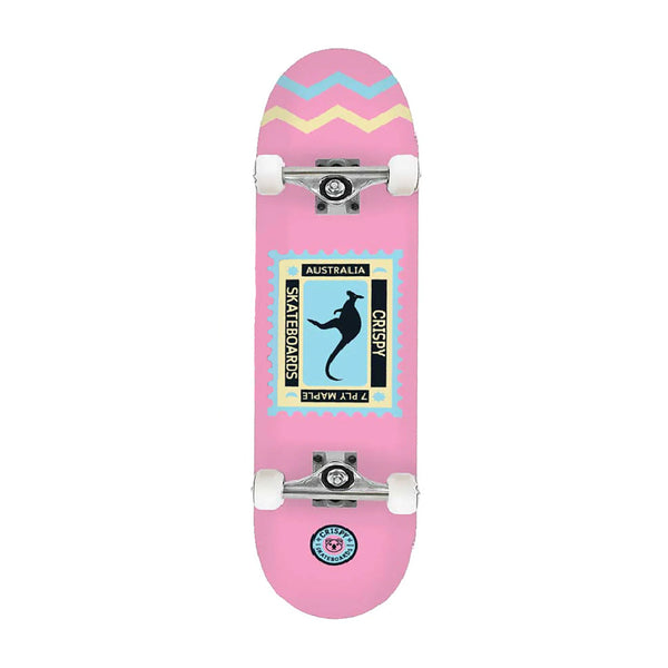CRISPY | ROOKIE ROO COMPLETE SKATEBOARD. PINK / 8.0" X 32.0" AVAILABLE ONLINE AND IN STORE AT MOMENTUM SKATESHOP IN COTTESLOE, WESTERN AUSTRALIA.