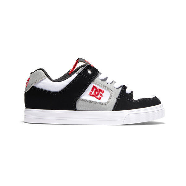 DC | YOUTH PURE SHOES. WHITE/BLACK/RED AVAILABLE ONLINE AND IN STORE AT MOMENTUM SKATESHOP IN COTTESLOE, WESTERN AUSTRALIA. SHOP ONLINE NOW: www.momentumskate.com.au