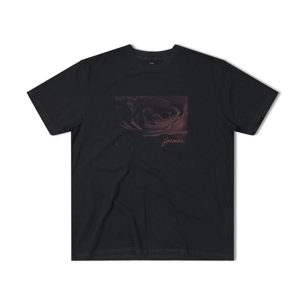 FORMER | BLOOM S/S TEE. WASHED BLACK AVAILABLE ONLINE AND IN STORE AT MOMENTUM SKATESHOP IN COTTESLOE, WESTERN AUSTRALIA. SHOP ONLINE NOW: www.momentumskate.com.au