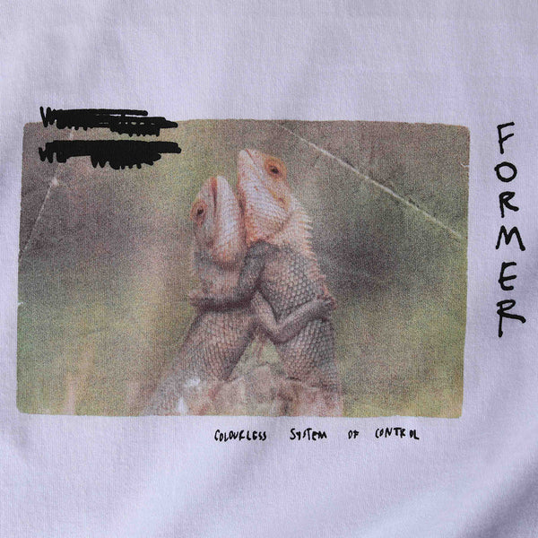 FORMER | EMBRACE S/S TEE. WHITE AVAILABLE ONLINE AND IN STORE AT MOMENTUM SKATESHOP IN COTTESLOE, WESTERN AUSTRALIA.