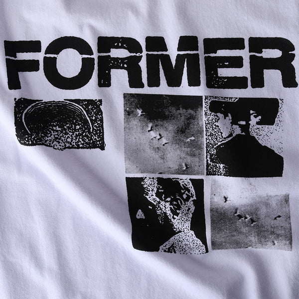FORMER | UNFOLDING S/S TEE. WHITE AVAILABLE ONLINE AND IN STORE AT MOMENTUM SKATESHOP IN COTTESLOE, WESTERN AUSTRALIA.