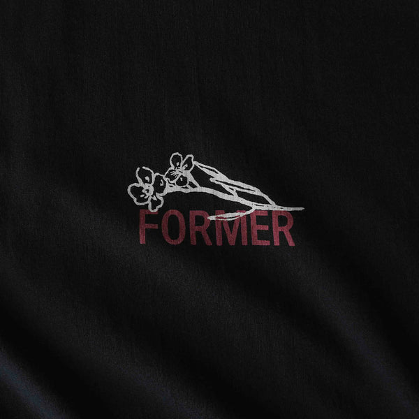 FORMER | VESTIGE S/S TEE. BLACK AVAILABLE ONLINE AND IN STORE AT MOMENTUM SKATESHOP IN COTTESLOE, WESTERN AUSTRALIA.