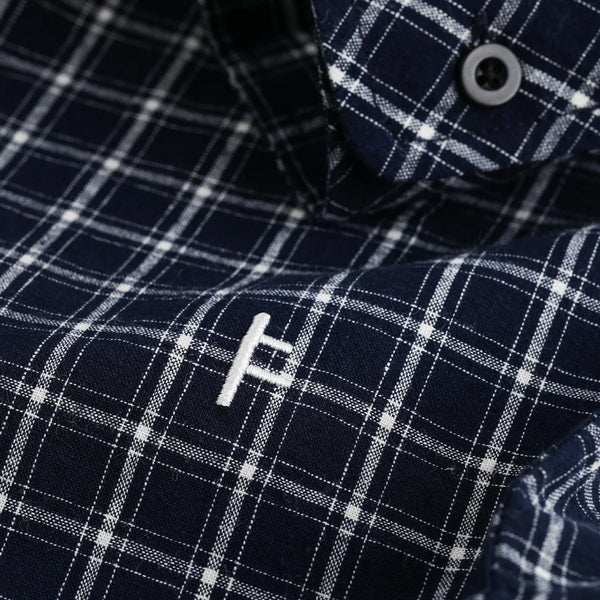 FORMER | VIVIAN CHECK L/S SHIRT. NAVY AVAILABLE ONLINE AND IN STORE AT MOMENTUM SKATESHOP IN COTTESLOE, WESTERN AUSTRALIA.