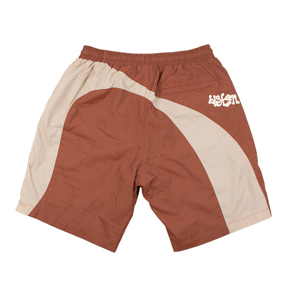 LISTEN | RAINBOW WALK SHORTS. BROWN AVAILABLE ONLINE AND IN STORE AT MOMENTUM SKATESHOP IN COTTESLOE, WESTERN AUSTRALIA.