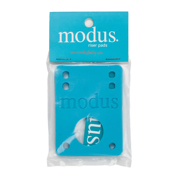 MODUS | RISER PADS 1/8". BLUE AVAILABLE ONLINE AND IN STORE AT MOMENTUM SKATESHOP IN COTTESLOE, WESTERN AUSTRALIA.