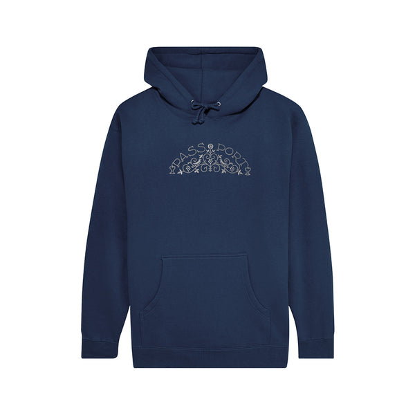 PASS~PORT | VINEYARD BIRDS HOODIE. NAVY AVAILABLE ONLINE AND IN STORE AT MOMENTUM SKATESHOP IN COTTESLOE, WESTERN AUSTRALIA. SHOP ONLINE NOW: www.momentumskate.com.au