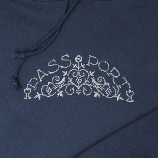 PASS~PORT | VINEYARD BIRDS HOODIE. NAVY AVAILABLE ONLINE AND IN STORE AT MOMENTUM SKATESHOP IN COTTESLOE, WESTERN AUSTRALIA. SHOP ONLINE NOW: www.momentumskate.com.au