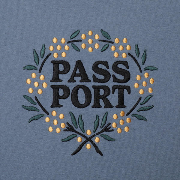 PASS~PORT | WATTLE S/S TEE. STONEWASH BLUE AVAILABLE ONLINE AND IN STORE AT MOMENTUM SKATESHOP IN COTTESLOE, WESTERN AUSTRALIA. SHOP ONLINE NOW: www.momentumskate.com.au