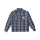 PASS~PORT | YEARBOOK LOGO WORKERS FLANNEL L/S SHIRT. NAVY AVAILABLE ONLINE AND IN STORE AT MOMENTUM SKATESHOP IN COTTESLOE, WESTERN AUSTRALIA. SHOP ONLINE NOW: www.momentumskate.com.au