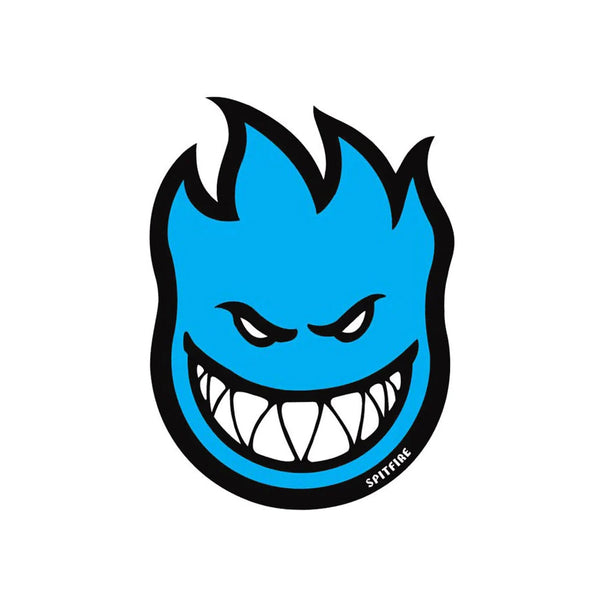 SPITFIRE | FIREBALL VINYL DIE CUT STICKER. MEDIUM / 6" X 4.5" AVAILABLE ONLINE AND IN STORE AT MOMENTUM SKATESHOP IN COTTESLOE, WESTERN AUSTRALIA. BLUE.