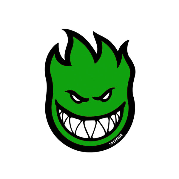 SPITFIRE | FIREBALL VINYL DIE CUT STICKER. MEDIUM / 6" X 4.5" AVAILABLE ONLINE AND IN STORE AT MOMENTUM SKATESHOP IN COTTESLOE, WESTERN AUSTRALIA. GREEN.