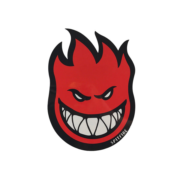 SPITFIRE | FIREBALL VINYL DIE CUT STICKER. MEDIUM / 6" X 4.5" AVAILABLE ONLINE AND IN STORE AT MOMENTUM SKATESHOP IN COTTESLOE, WESTERN AUSTRALIA. RED.