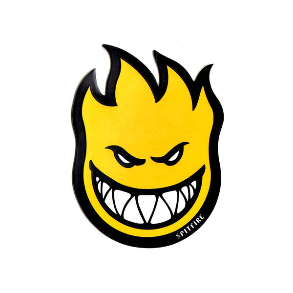 SPITFIRE | FIREBALL VINYL DIE CUT STICKER. MEDIUM / 6" X 4.5" AVAILABLE ONLINE AND IN STORE AT MOMENTUM SKATESHOP IN COTTESLOE, WESTERN AUSTRALIA. YELLOW.