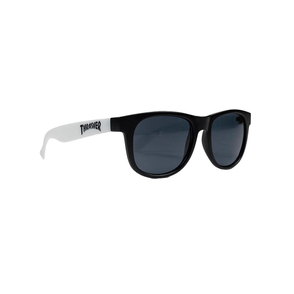 THRASHER | LOGO NOVELTY SUNGLASSES WHITE AVAILABLE ONLINE AND IN STORE AT MOMENTUM SKATESHOP IN COTTESLOE, WESTERN AUSTRALIA.
