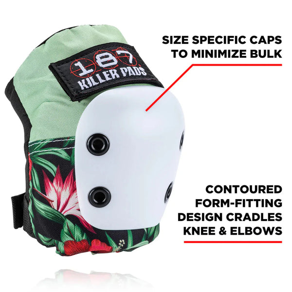 187 Killer Pads | Junior Six Pack: Knee / Elbow / Wrist Protective Pad Set. Hibiscus Available Online and in Store at Momentum Skateshop In Cottesloe, Western Australia. Shop Online Now: www.momentumskate.com.au