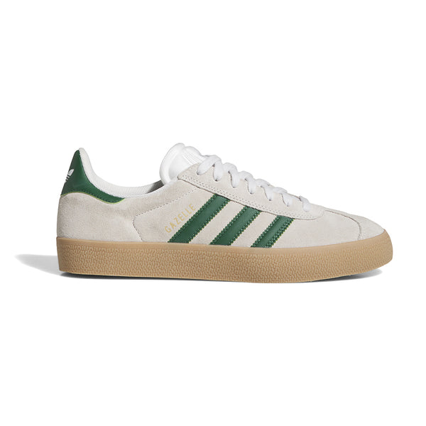 Adidas | Gazelle ADV Shoes. White / Green / Gum Available Online and in Store at Momentum Skateshop In Cottesloe, Western Australia. Shop Online Now: www.momentumskate.com.au