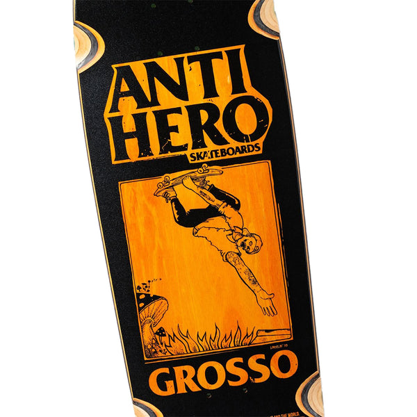 Anti Hero x Jeff Grosso | Handplant SSD25 Limited Edition Shaped Skateboard Deck. Black / 9.25" x 32.68" Available Online and in Store at Momentum Skateshop In Cottesloe, Western Australia. Shop Online Now: www.momentumskate.com.au
