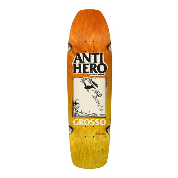 Anti Hero x Jeff Grosso | Handplant SSD25 Limited Edition Shaped Skateboard Deck. Fade / 9.25" x 32.68" Available Online and in Store at Momentum Skateshop In Cottesloe, Western Australia. Shop Online Now: www.momentumskate.com.au