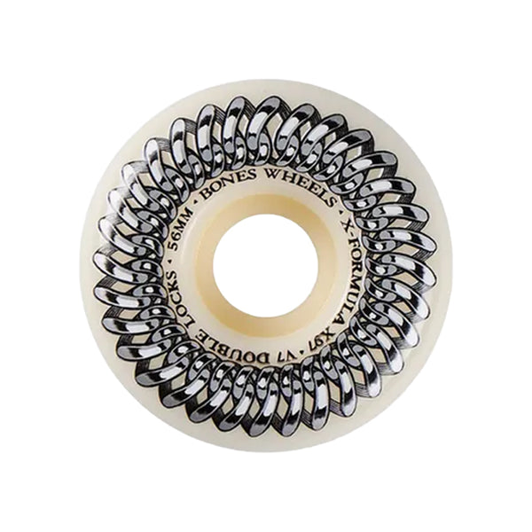 Bones | X-Formula V7 Double Lock Skateboard Wheels. 56mm x 99a Available Online and in Store at Momentum Skateshop In Cottesloe, Western Australia. Shop Online Now: www.momentumskate.com.au