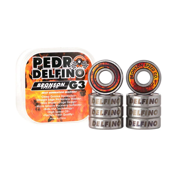 Bronson x Pedro Delfino | G3 Pro Skateboard Bearings Available Online and in Store at Momentum Skateshop In Cottesloe, Western Australia. Shop Online Now: www.momentumskate.com.au