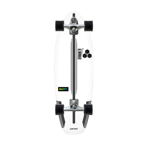Carver x Channel Islands / Al Merrick | Happy Complete Surf Skateboard with C7 Trucks. 9.75" x 30.75" Available Online and in Store at Momentum Skateshop In Cottesloe, Western Australia. Shop Online Now: www.momentumskate.com.au