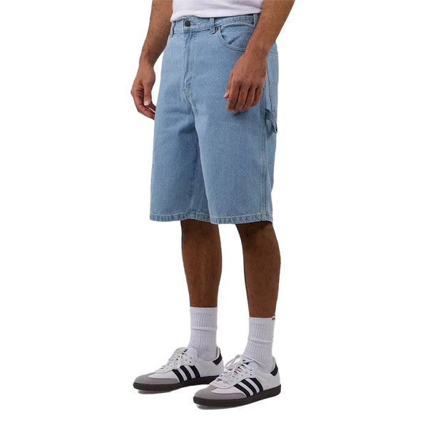 Dickies | 11 Relaxed Fit Denim Carpenter Short (jorts). Light Indigo Available Online and in Store at Momentum Skateshop In Cottesloe, Western Australia. Shop Online Now: www.momentumskate.com.au