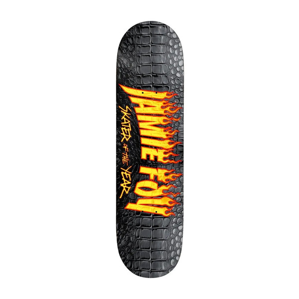 Deathwish x Jamie Foy | Thrasher SOTY Twin Tail Skateboard Deck. 8.5" x 32.0" Available Online and in Store at Momentum Skateshop In Cottesloe, Western Australia. Shop Online Now: www.momentumskate.com.au