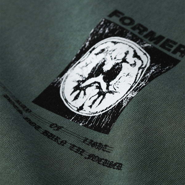 FORMER | BRAIN SCAN SHORT SLEEVE TEE. WASHED GREEN AVAILABLE ONLINE AND IN STORE AT MOMENTUM SKATESHOP IN COTTESLOE, WESTERN AUSTRALIA. SHOP ONLINE NOW: www.momentumskate.com.au