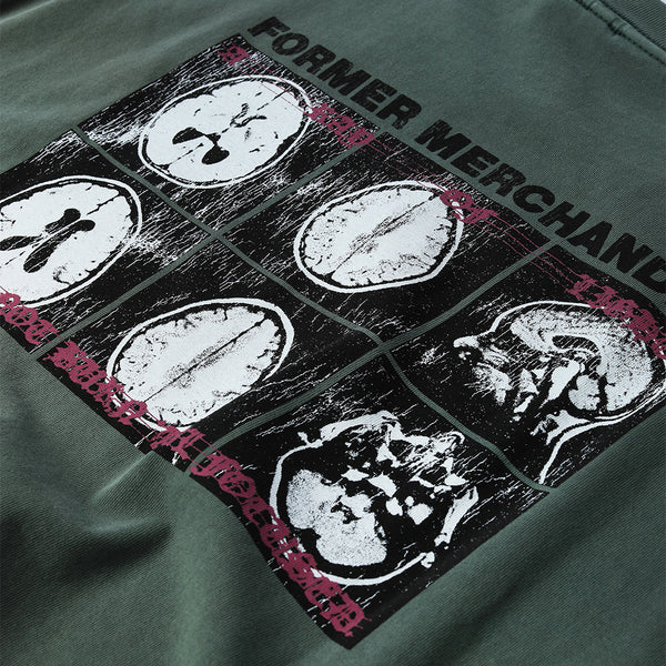 FORMER | BRAIN SCAN SHORT SLEEVE TEE. WASHED GREEN AVAILABLE ONLINE AND IN STORE AT MOMENTUM SKATESHOP IN COTTESLOE, WESTERN AUSTRALIA. SHOP ONLINE NOW: www.momentumskate.com.au