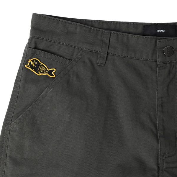 Former | Reynolds Elastic Waist 21" Walkshort. Deep Olive Available Online and in Store at Momentum Skateshop In Cottesloe, Western Australia. Shop Online Now: www.momentumskate.com.au