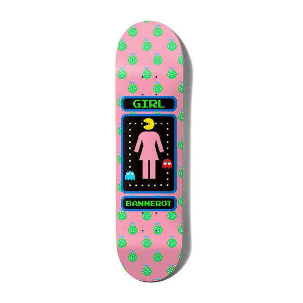 Girl x Simon Bannerot | Pac-Man Skateboard Deck. 8.25" x 31.875 Available Online and in Store at Momentum Skateshop In Cottesloe, Western Australia. Shop Online Now: www.momentumskate.com.au