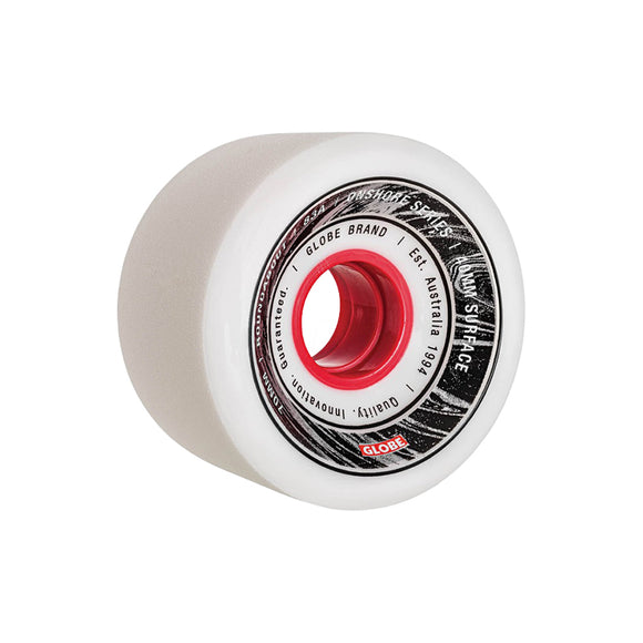 Globe | Roundabout Onshore Skateboard Wheels. White-Red / 70mm x 83a Available Online and in Store at Momentum Skateshop In Cottesloe, Western Australia. Shop Online Now: www.momentumskate.com.au