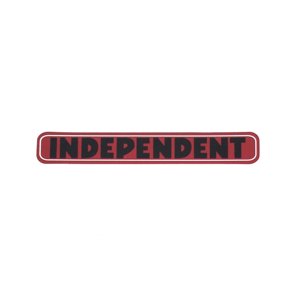 Independent | Bar Logo Sticker. Large / 8" x 1.125" Available Online and in Store at Momentum Skateshop In Cottesloe, Western Australia. Shop Online Now: www.momentumskate.com.au