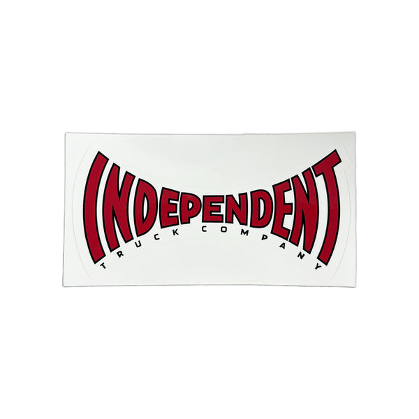 Independent | Independent Truck Company Span Logo Sticker. 6" x 3" Available Online and in Store at Momentum Skateshop In Cottesloe, Western Australia. Shop Online Now: www.momentumskate.com.au