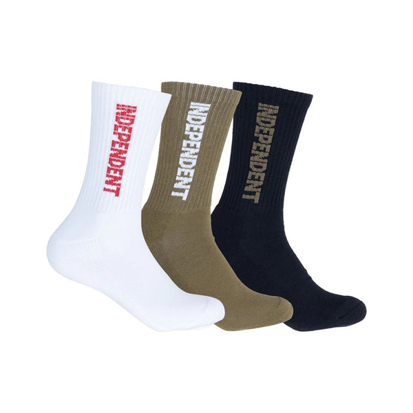 Independent | ITC Grind Crew Sock 3 Pack Available Online and in Store at Momentum Skateshop In Cottesloe, Western Australia. Shop Online Now: www.momentumskate.com.au