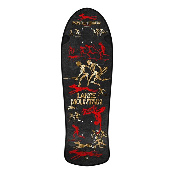 Powell Peralta x Bones Brigade x Lance Mountain | Future Primitive Series 16 Limited Reissue Skateboard Deck. Black-Gold Foil / 9.90" x 30.67" Available Online and in Store at Momentum Skateshop In Cottesloe, Western Australia. Shop Online Now: www.momentumskate.com.au