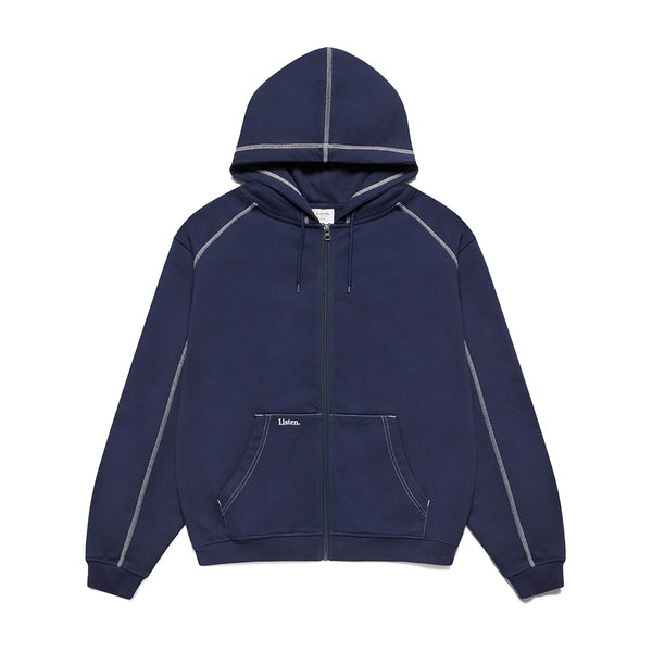 Listen | Daylight Zip Up Hoody. Navy Available Online and in Store at Momentum Skateshop In Cottesloe, Western Australia. Shop Online Now: www.momentumskate.com.au