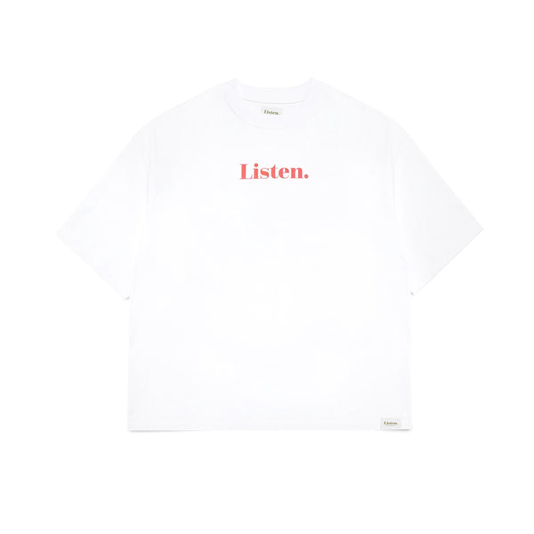 Listen | Listen Short Sleeve T-shirt. White Available Online and in Store at Momentum Skateshop In Cottesloe, Western Australia. Shop Online Now: www.momentumskate.com.au