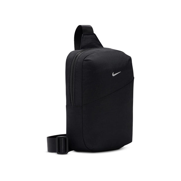 Nike | Aura 5 Litre Crossbody Bag. Black/Black/Matt Silver Available Online and in Store at Momentum Skateshop In Cottesloe, Western Australia. Shop Online Now: www.momentumskate.com.au