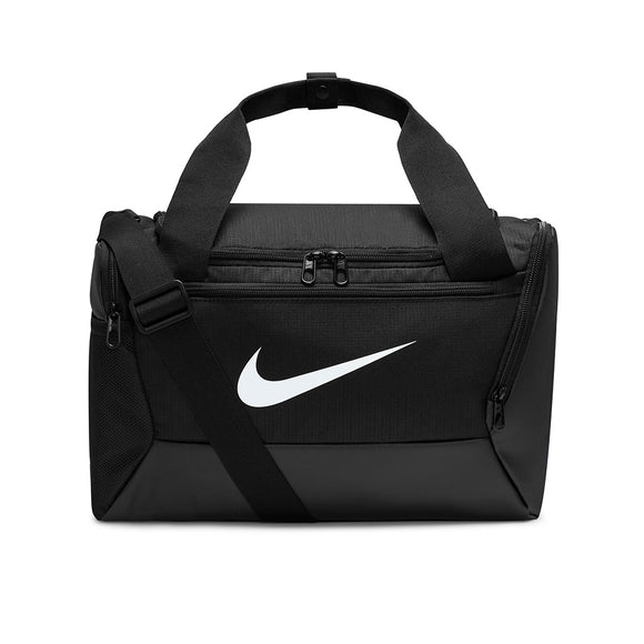 Nike | Brasilia 9.5 Extra Small 25 Litre Training Duffel Bag. Black/Black/White Available Online and in Store at Momentum Skateshop In Cottesloe, Western Australia. Shop Online Now: www.momentumskate.com.au