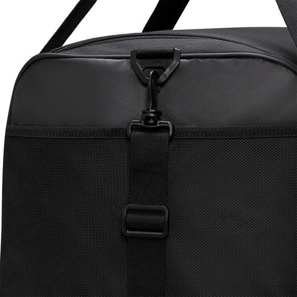 Nike | Brasilia 9.5 Large 95 Litre Training Duffel Bag. Black/Black/White Available Online and in Store at Momentum Skateshop In Cottesloe, Western Australia. Shop Online Now: www.momentumskate.com.au