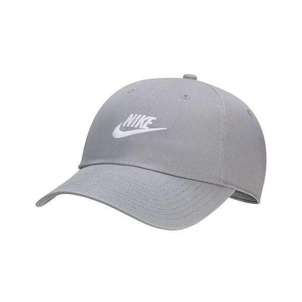 Nike | Club Cap Unisex Unstructured Futura Wash. Particle Grey/White Available Online and in Store at Momentum Skateshop In Cottesloe, Western Australia. Shop Online Now: www.momentumskate.com.au