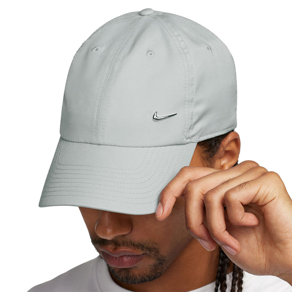 Nike | Dri-Fit Club Unstructured Metal Swoosh Cap. Light Smoke Grey/Metallic Silver Available Online and in Store at Momentum Skateshop In Cottesloe, Western Australia. Shop Online Now: www.momentumskate.com.au