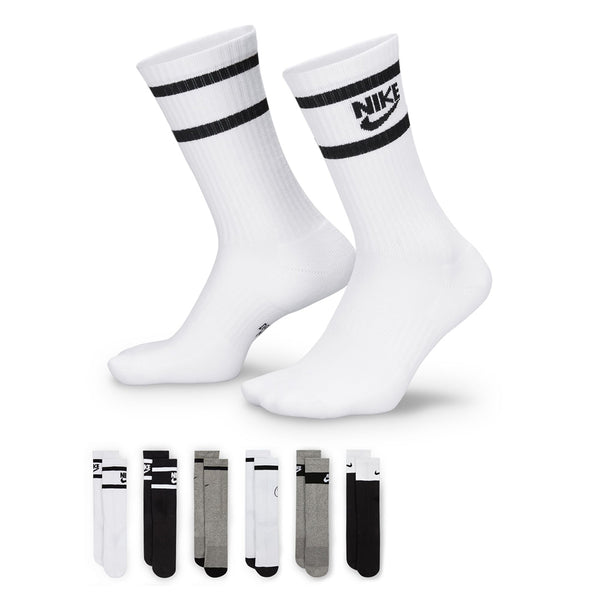 Nike | Everyday Cotton Cushioned Crew Length 6 Pack Assorted Socks Available Online and in Store at Momentum Skateshop In Cottesloe, Western Australia. Shop Online Now: www.momentumskate.com.au