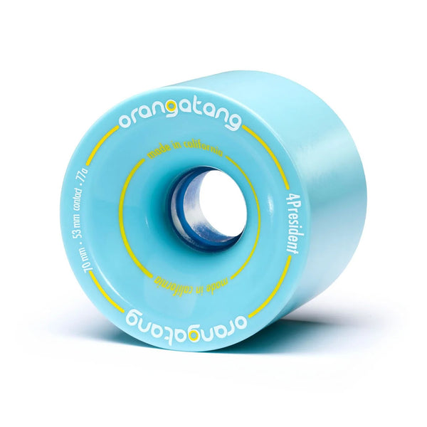 Orangatang | 4President Skateboard Wheels. Blue/70mm x 77a Available Online and in Store at Momentum Skateshop In Cottesloe, Western Australia. Shop Online Now: www.momentumskate.com.au