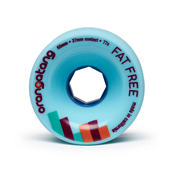 Orangatang | Fat Free Skateboard Wheels. Blue / 65mm x 77a Available Online and in Store at Momentum Skateshop In Cottesloe, Western Australia. Shop Online Now: www.momentumskate.com.au