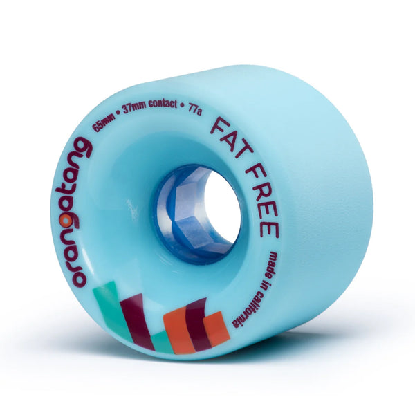 Orangatang | Fat Free Skateboard Wheels. Blue / 65mm x 77a Available Online and in Store at Momentum Skateshop In Cottesloe, Western Australia. Shop Online Now: www.momentumskate.com.au
